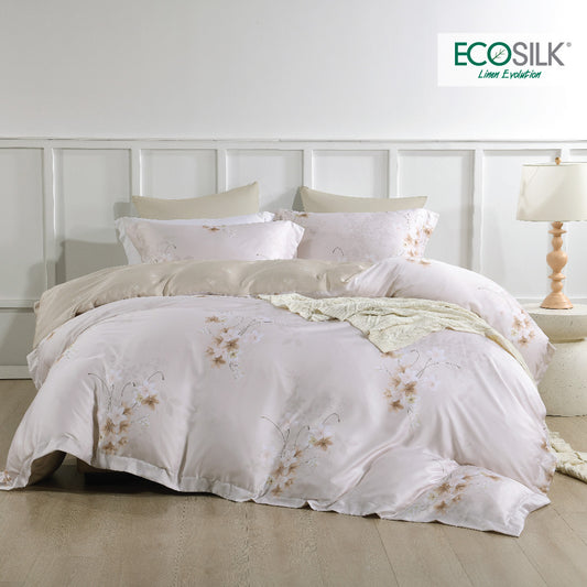 Jean Perry EcoSilk® 100% Natural Plant Fiber Cascia Quilt Cover Set - 1200TC