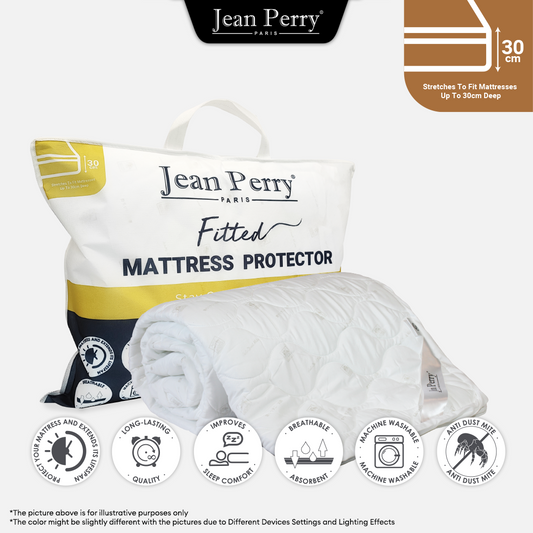 Jean Perry Fitted Mattress Protector (30cm)