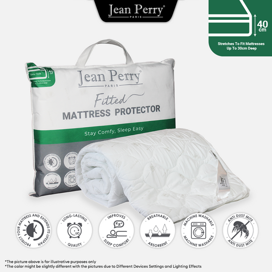Jean Perry Fitted Mattress Extra Thick Protector (40cm)