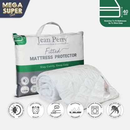 Jean Perry Fitted Mattress Extra Thick Protector (40cm)