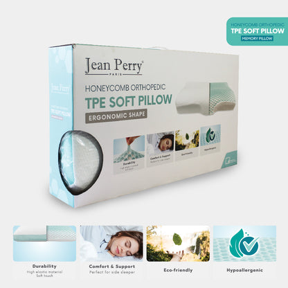 Jean Perry Honeycomb Orthopedic TPE Soft Ergonomic Memory Pillow