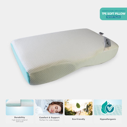 Jean Perry Honeycomb Orthopedic TPE Soft Ergonomic Memory Pillow