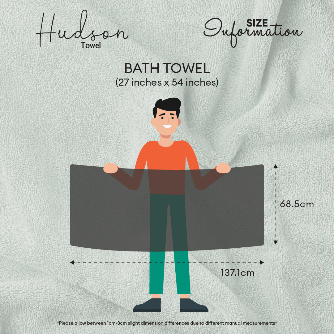 [BUNDLE DEAL 2 @ RM70] Jean Perry 100% Cotton Hudson Bath Towel - 27" x 54"