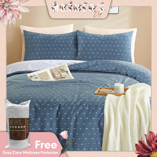 [MOTHER'S DAY] Jean Perry Marino Quilt Cover Set + Jean Perry Easy Care Mattress Protector