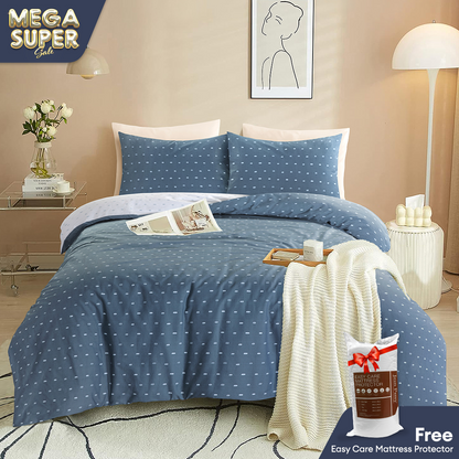 Jean Perry 100% Combed Cotton Sateen Marino Quilt Cover Set - 950TC B2