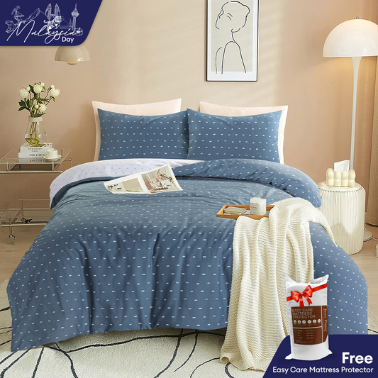 Jean Perry 100% Combed Cotton Sateen Marino Quilt Cover Set - 950TC B2