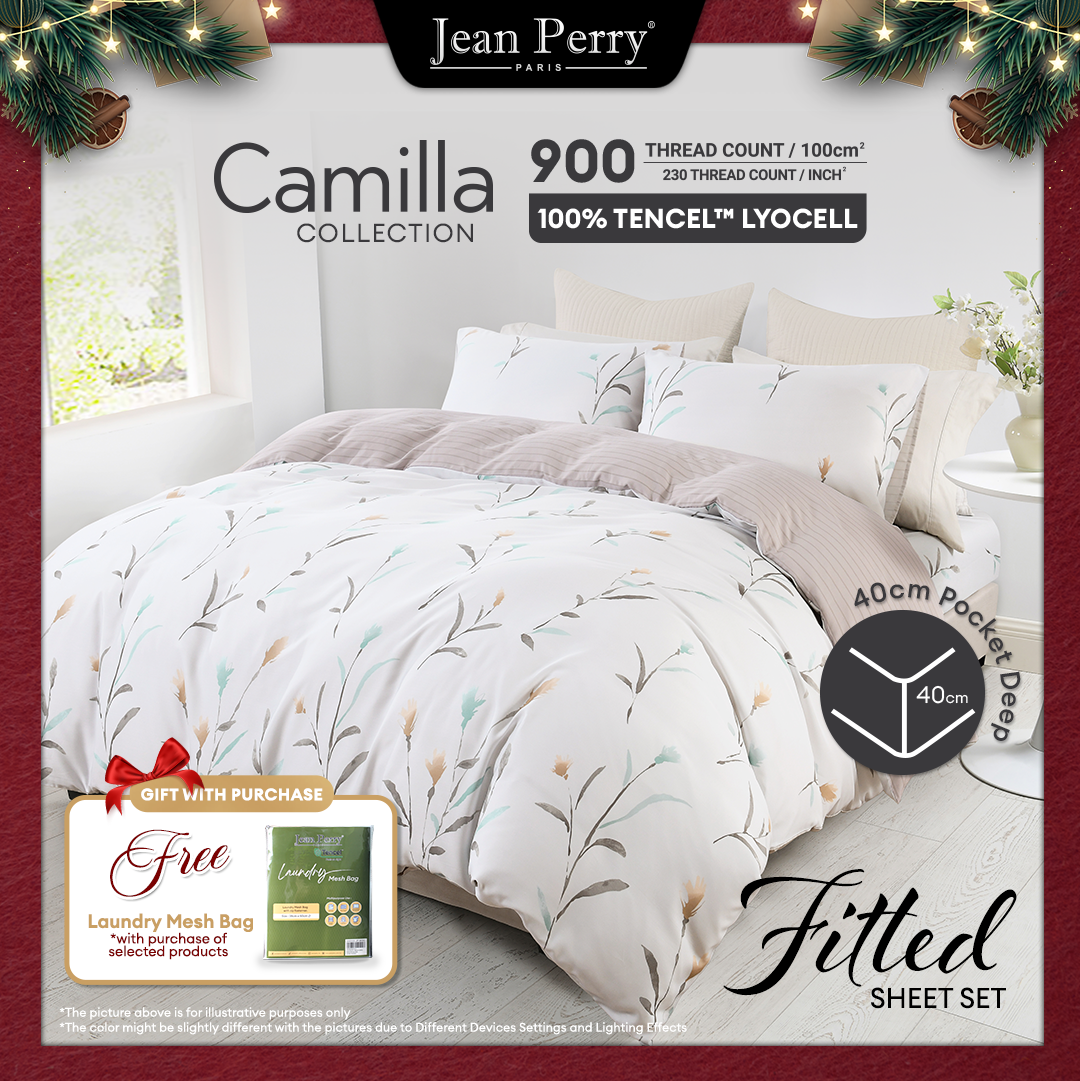 Jean Perry TENCEL™ Camilla Fitted Bedsheet Set - 900TC (Super Single/ Queen/ King)