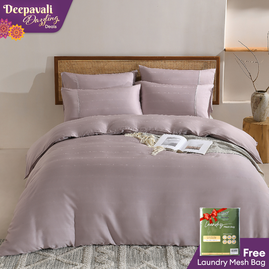 Jean Perry TENCEL™ with Bamboo Charcoal Blended Revin Fitted Bedsheet Set - 1200TC (Queen/ King) B2