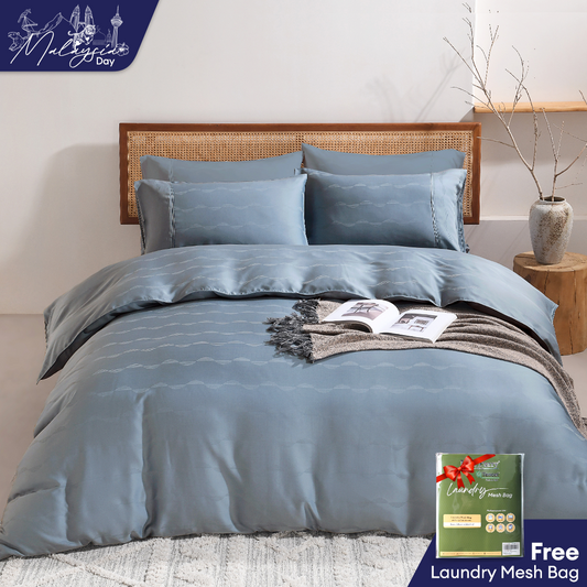 Jean Perry TENCEL™ with Bamboo Charcoal Blended Revin Quilt Cover Set - 1270TC (Queen/ King) B3