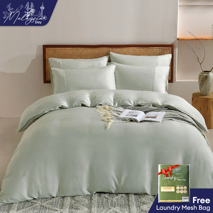 Jean Perry TENCEL™ with Bamboo Charcoal Blended Revin Quilt Cover Set - 1200TC (Queen/ King)