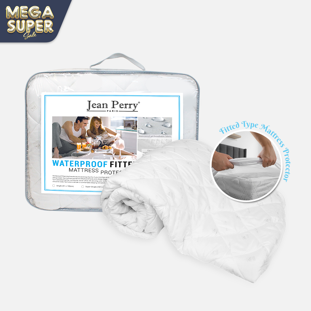 Jean Perry Waterproof Fitted Mattress Protector - 40cm