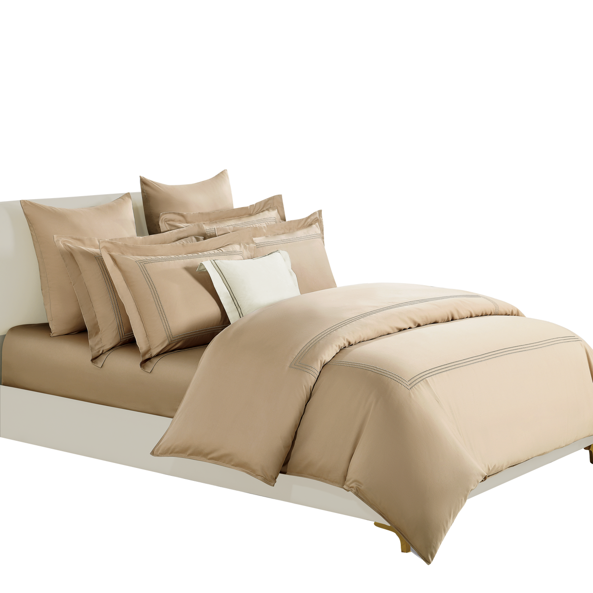 Jean Perry Hotel Series Embroidery Quilt Cover Set | 100% Combed Cotton Sateen 1100TC