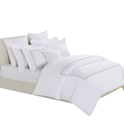 Jean Perry Hotel Series Embroidery Quilt Cover Set | 100% Combed Cotton Sateen 1100TC