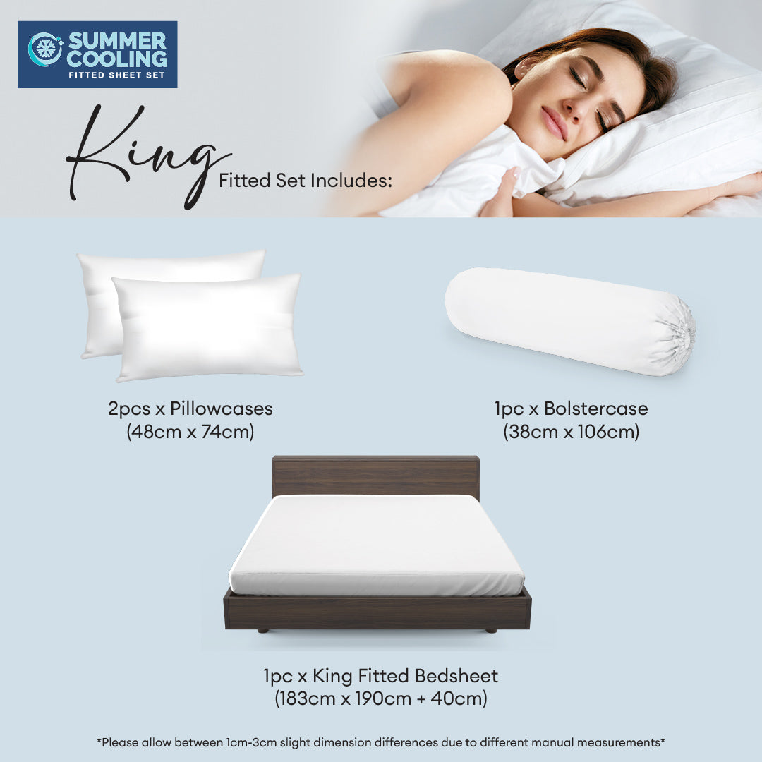 Jean Perry Summer Cooling Bedsheet Set - (Single/ Queen/ King)