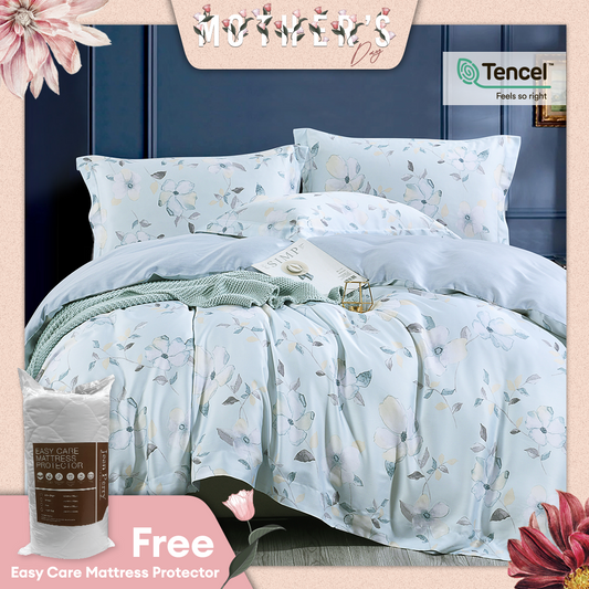 [MOTHER'S DAY] Louis Casa TENCEL™ Callie Quilt Cover Set + Jean Perry Easy Care Mattress Protector
