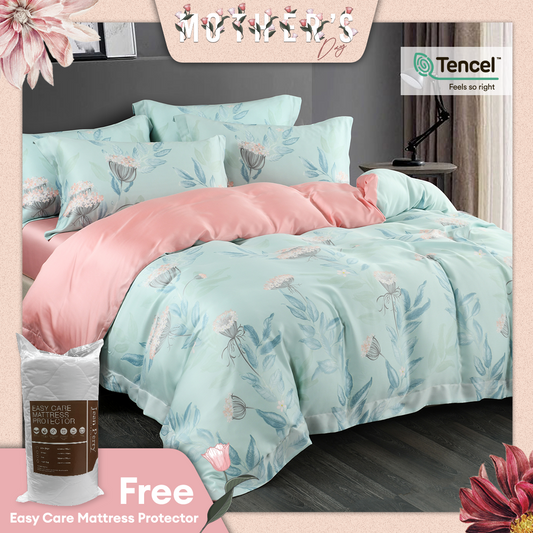 [MOTHER'S DAY] Louis Casa TENCEL™ Chenile Quilt Cover Set + Jean Perry Easy Care Mattress Protector