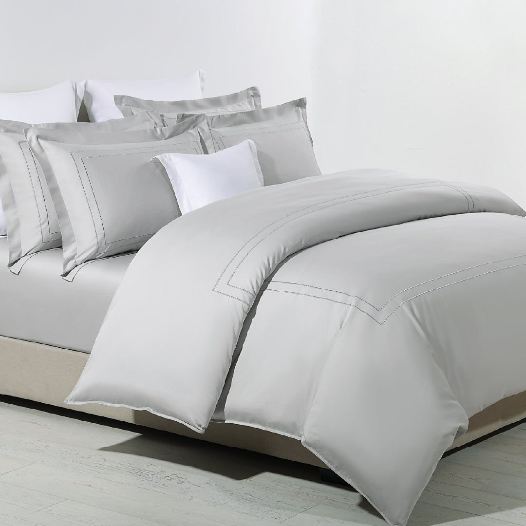 Jean Perry Hotel Series Embroidery Quilt Cover Set - 100% Combed Cotton Sateen (Queen/King)