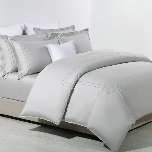 Jean Perry Hotel Series Embroidery Quilt Cover Set | 100% Combed Cotton Sateen