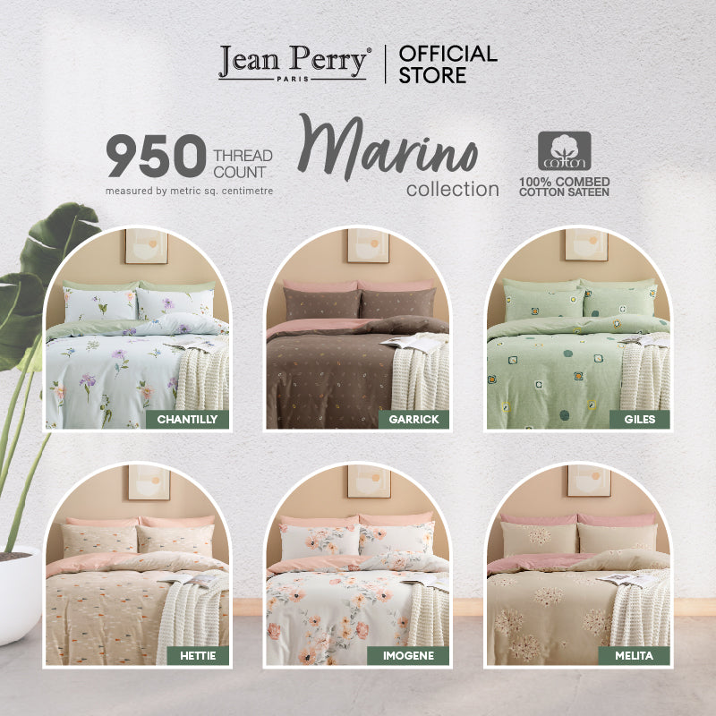 Jean Perry Marino Comforter Set - 100% Combed Cotton Sateen 950TC (Queen/King) B4 B5