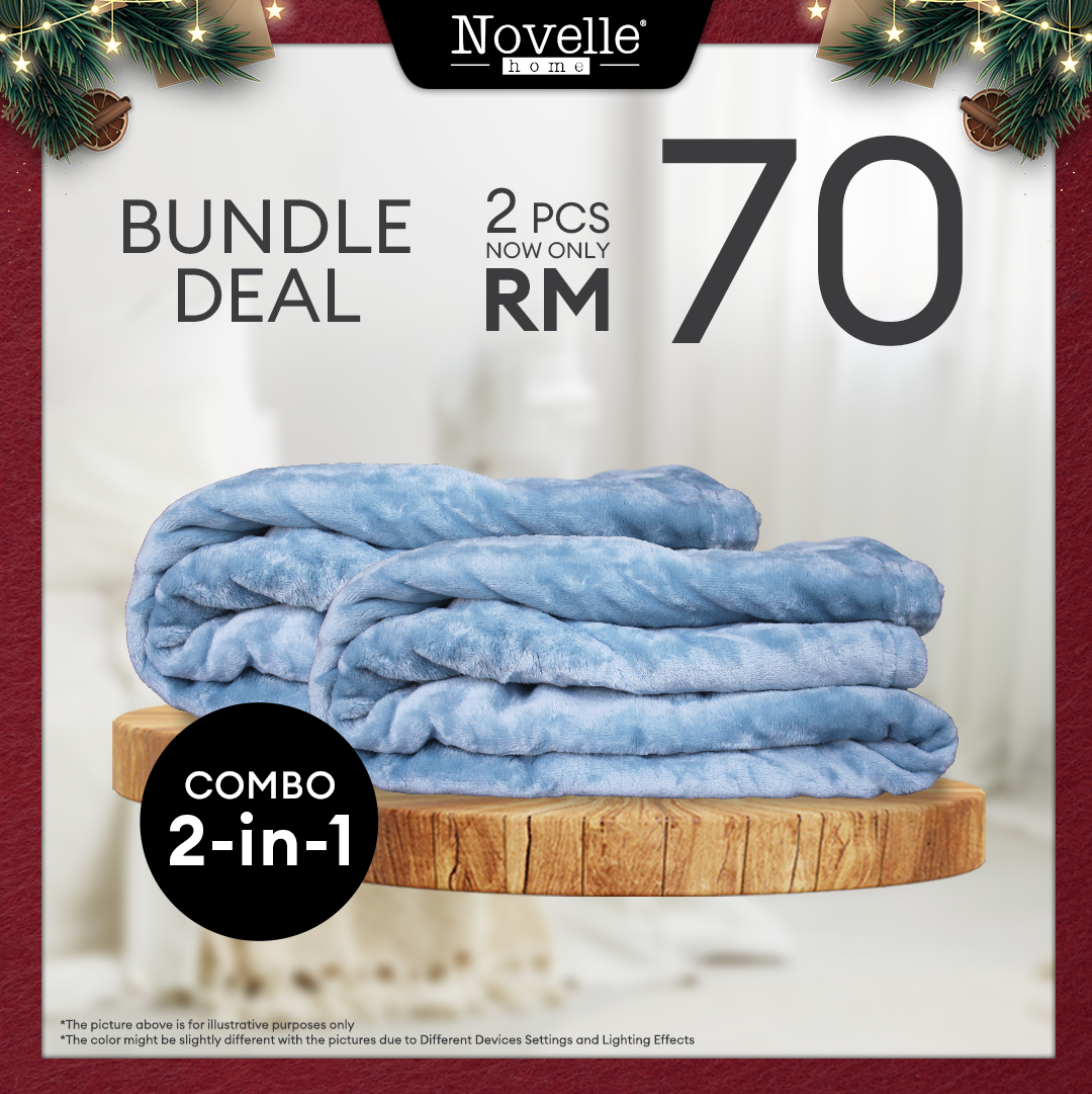[BUNDLE DEAL 2@RM70] Novelle French Flannel Blanket