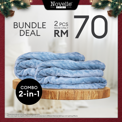 [BUNDLE DEAL 2@RM70] Novelle French Flannel Blanket