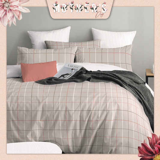 Novelle 100% Cotton Pure Cotton Fitted Bedsheet Set - 950TC B5