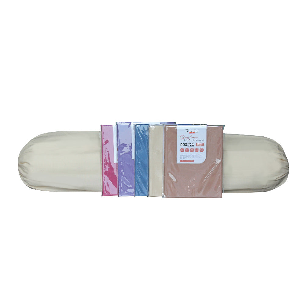 Novelle Cotton Non-Iron Spectrum Colours 1pc Bolster Case - 900TC B7