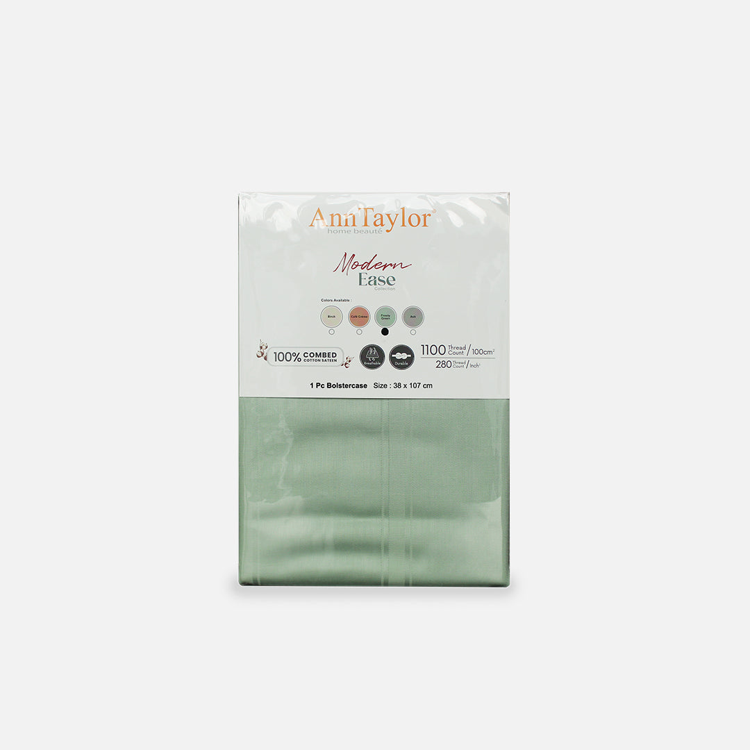 Ann Taylor 100% Combed Cotton Sateen Modern Ease 1pc Bolster Case -  980TC B2