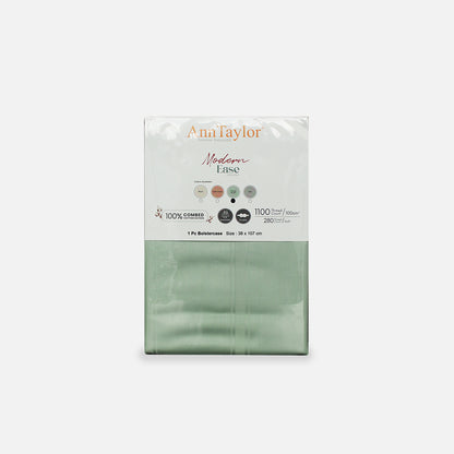 Ann Taylor 100% Combed Cotton Sateen Modern Ease 1pc Bolster Case -  980TC B2