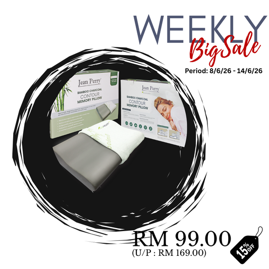 [Limited Time Deal] Jean Perry Eco-Health Bamboo Charcoal Memory Pillow RM99
