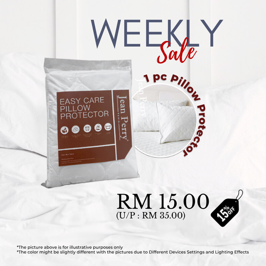 [LIMITED TIME DEAL] Jean Perry Easy Care 1pc Pillow Protector RM15