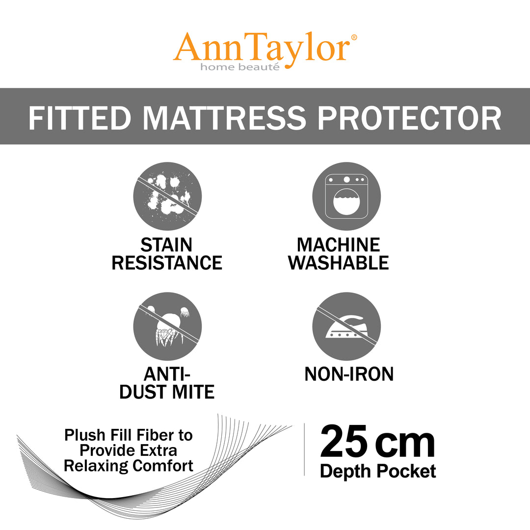 Ann Taylor Fitted Mattress Protector - 25cm