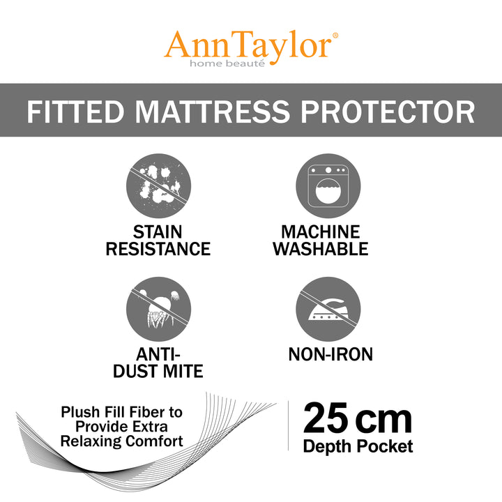Ann Taylor Fitted Mattress Protector - 25cm