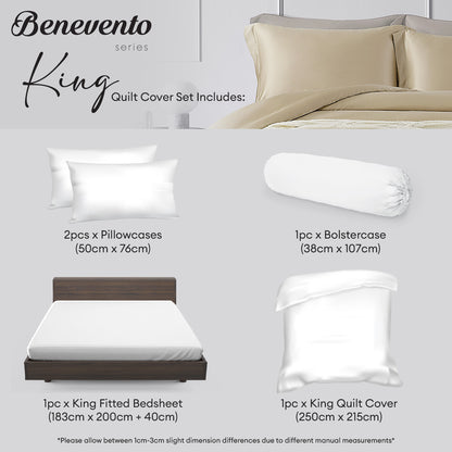 Louis Casa TENCEL™ Benevento Quilt Cover Set - 1400TC (Queen/King/Super King) B4