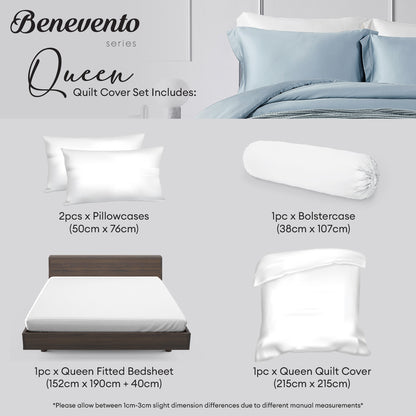 Louis Casa TENCEL™ Benevento Quilt Cover Set - 1400TC (Queen/King/Super King) B4