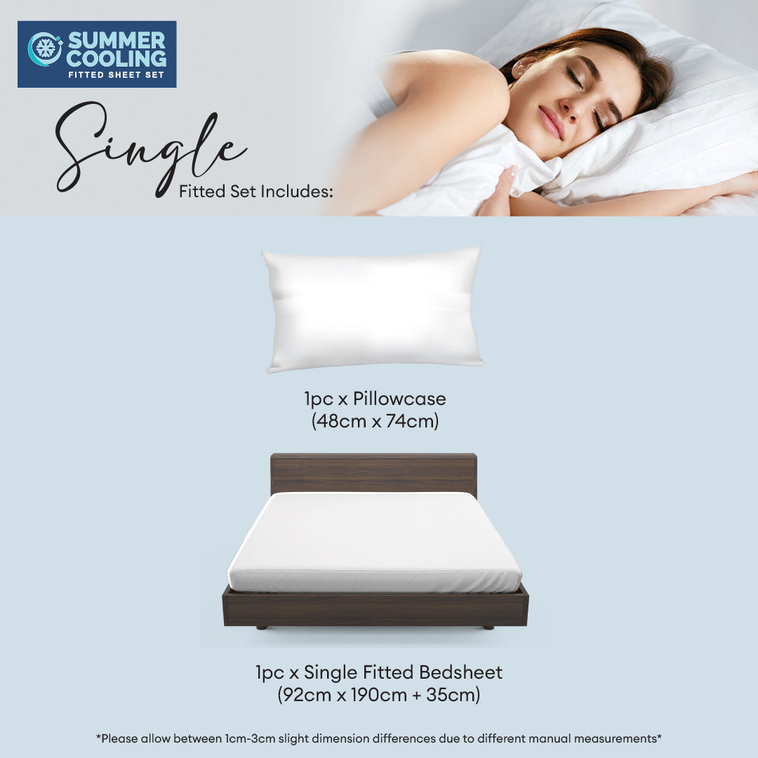 Jean Perry Summer Cooling Bedsheet Set - (Single/ Queen/ King)