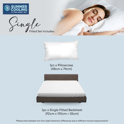 Jean Perry Summer Cooling Bedsheet Set - (Single/ Queen/ King)