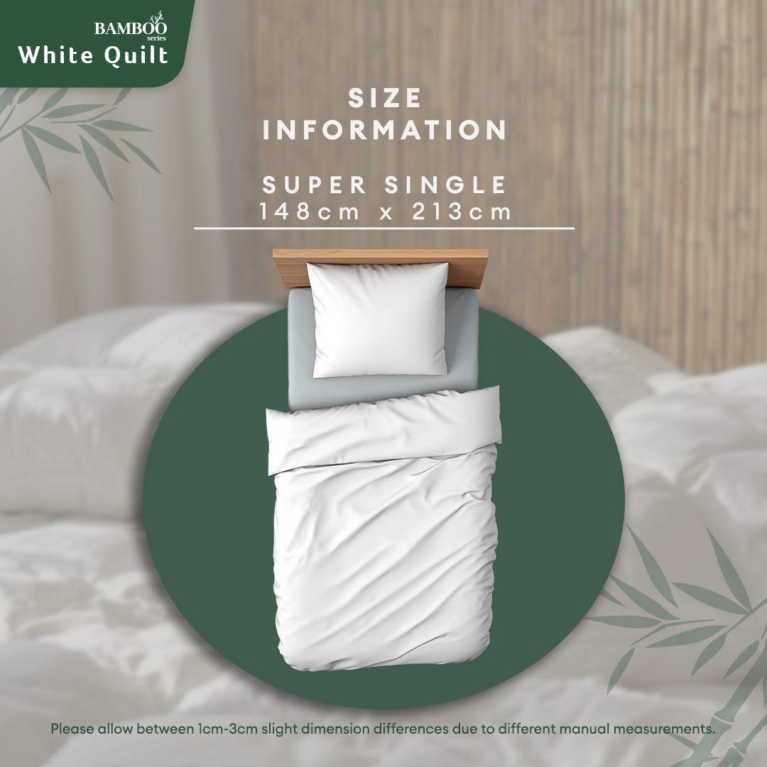 Ann Taylor Bamboo Series White Quilt