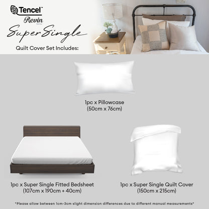 Jean Perry TENCEL™ Revin Quilt Cover Set | TENCEL™ with Bamboo Charcoal Blended 1270TC