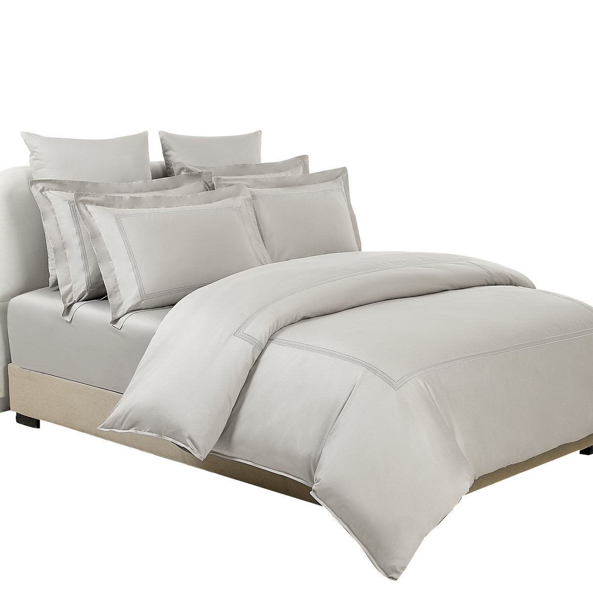 Jean Perry Hotel Series Embroidery Quilt Cover Set | 100% Combed Cotton Sateen 1100TC