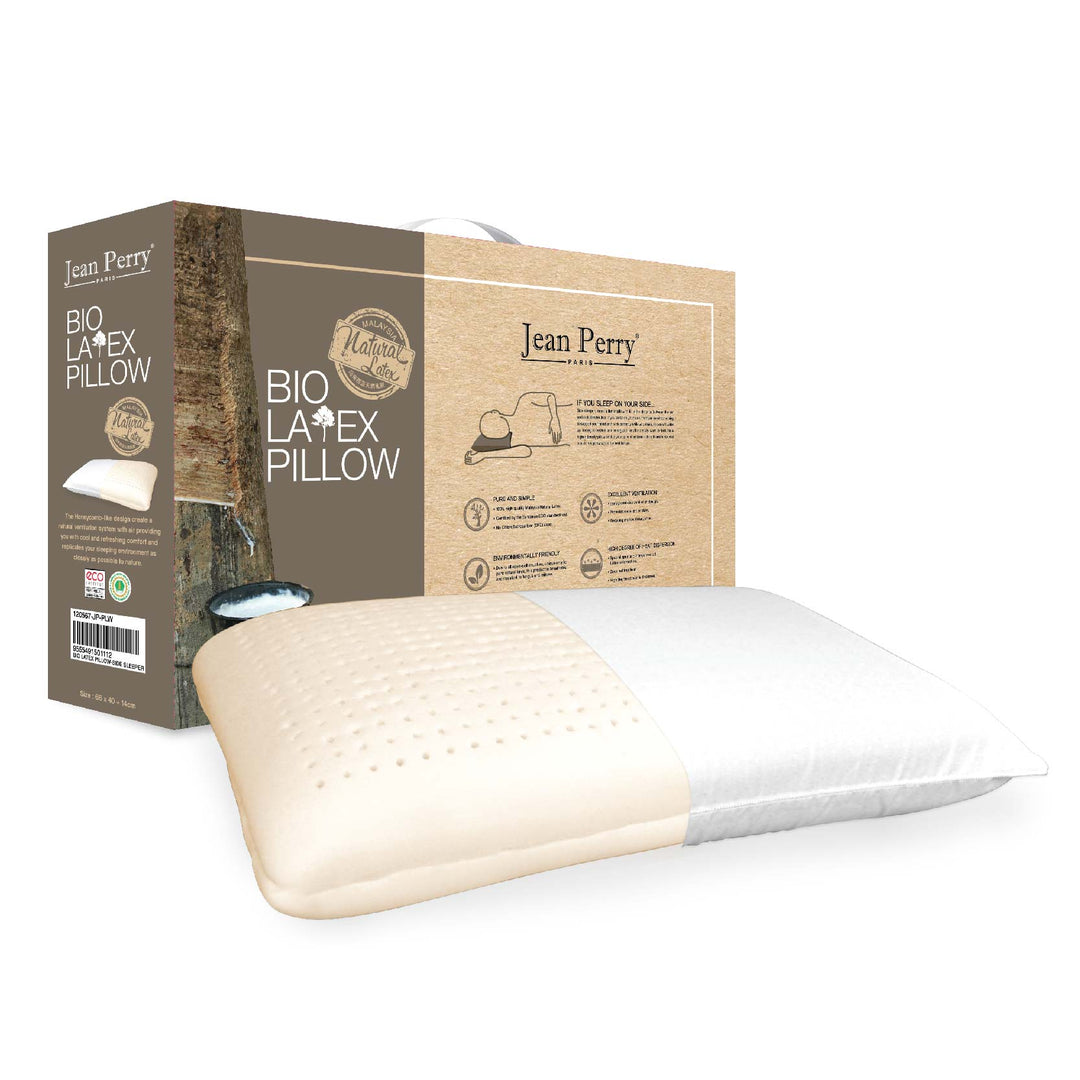 Jean Perry Bio-Latex Side Sleep Pillow - [100% High Quality Malaysia Natural Latex]
