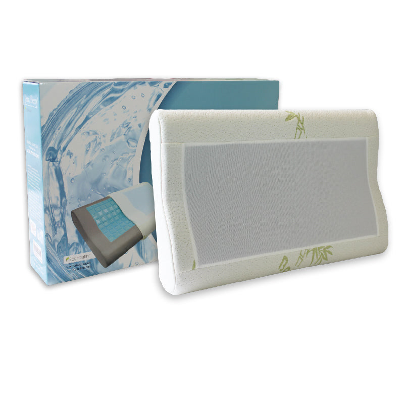 Jean Perry Eco-Health Bamboo Charcoal Gel Memory Pillow - (Classic / Contour)