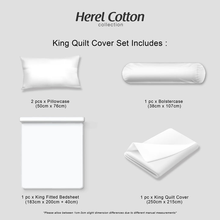 Jean Perry Herel Cotton Quilt Cover Set - Cotton USA 900TC