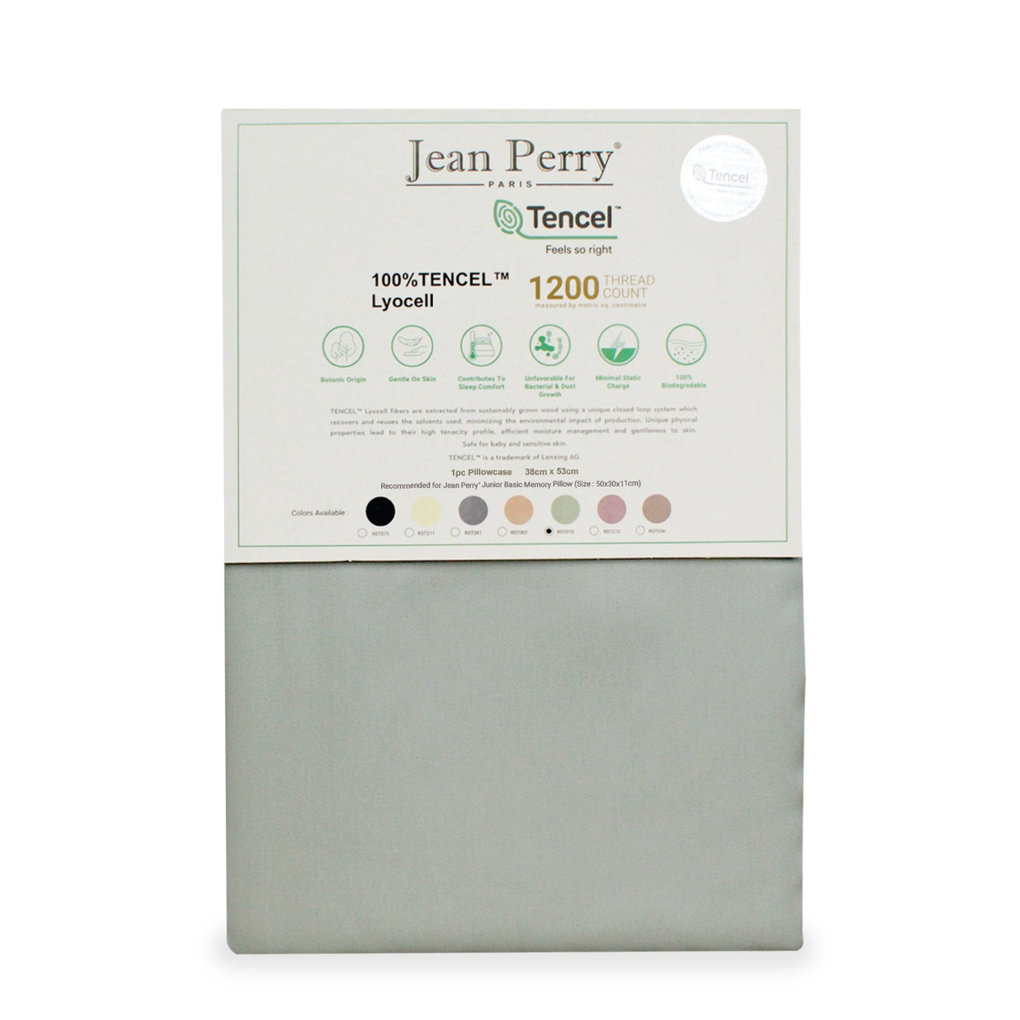 Jean Perry TENCEL™ 1pc Junior Pillow Case (KID'S size) - 1200TC