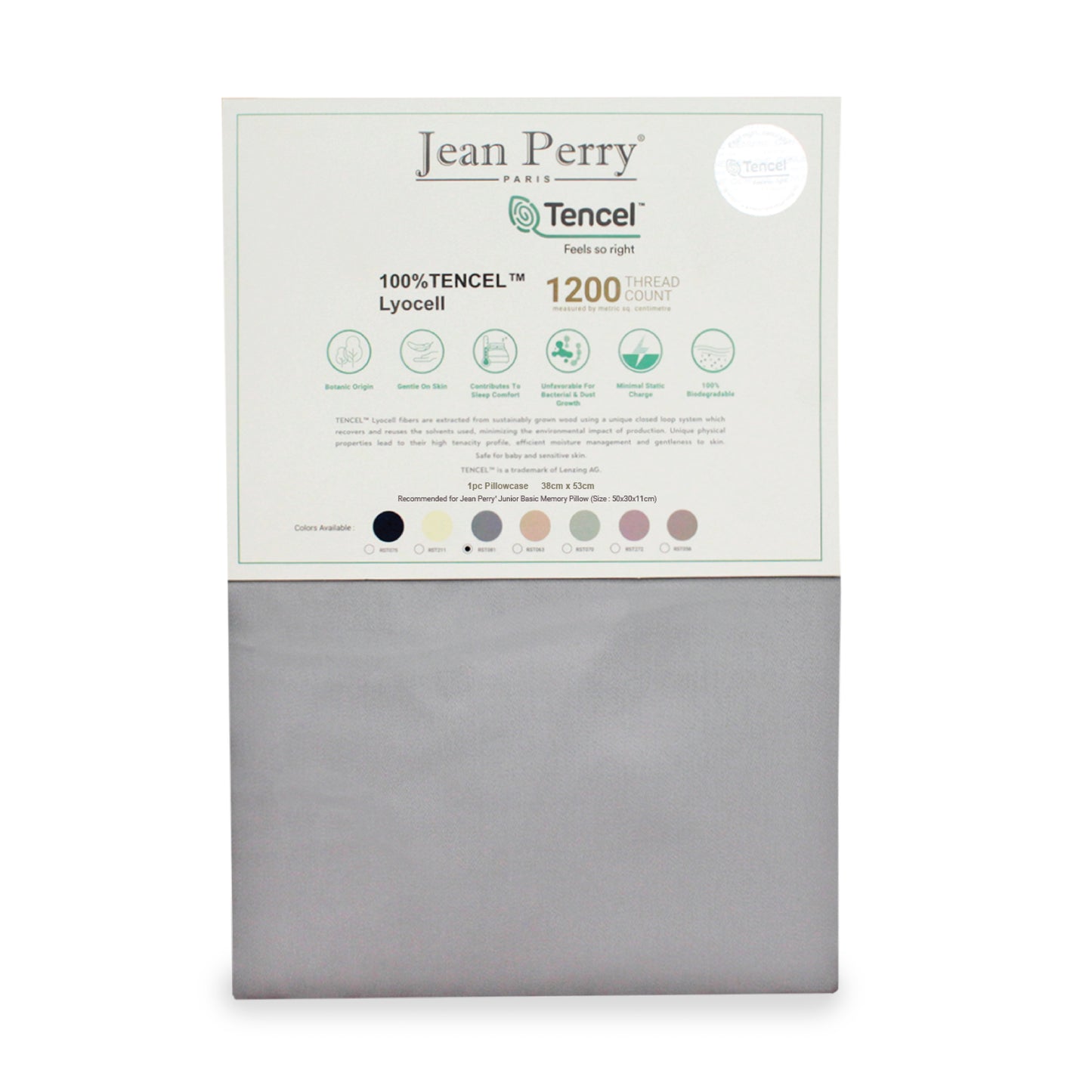 Jean Perry TENCEL™ 1pc Junior Pillow Case (KID'S size) - 1200TC