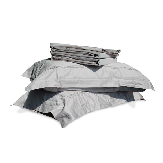 Jean Perry Hotel Series Embroidery Quilt Cover Set | 100% Combed Cotton Sateen 1100TC