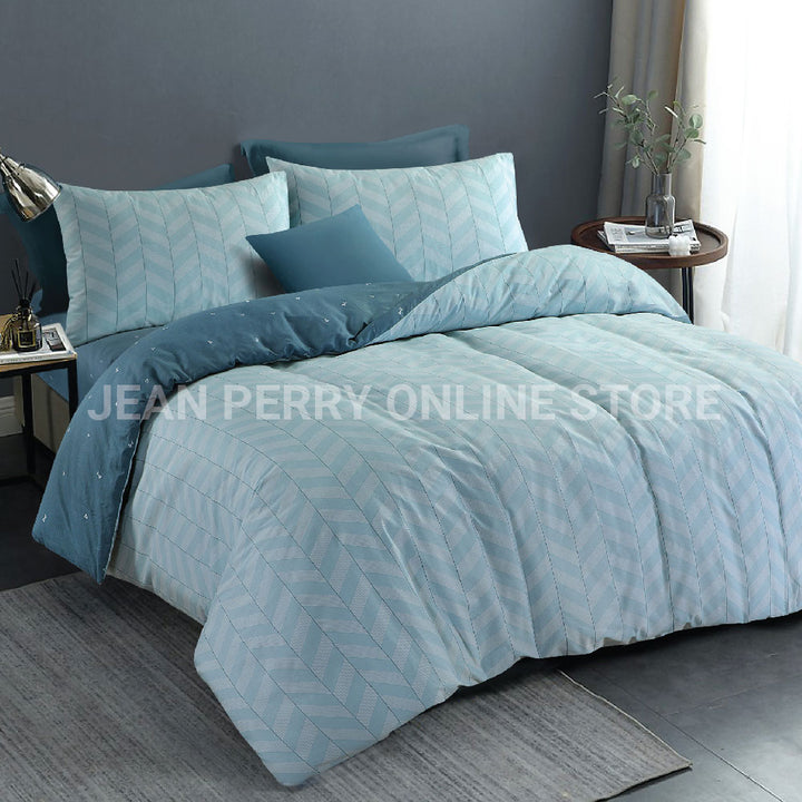 Jean Perry Montana Quilt Cover Set [100% Combed Cotton Sateen] - 40cm