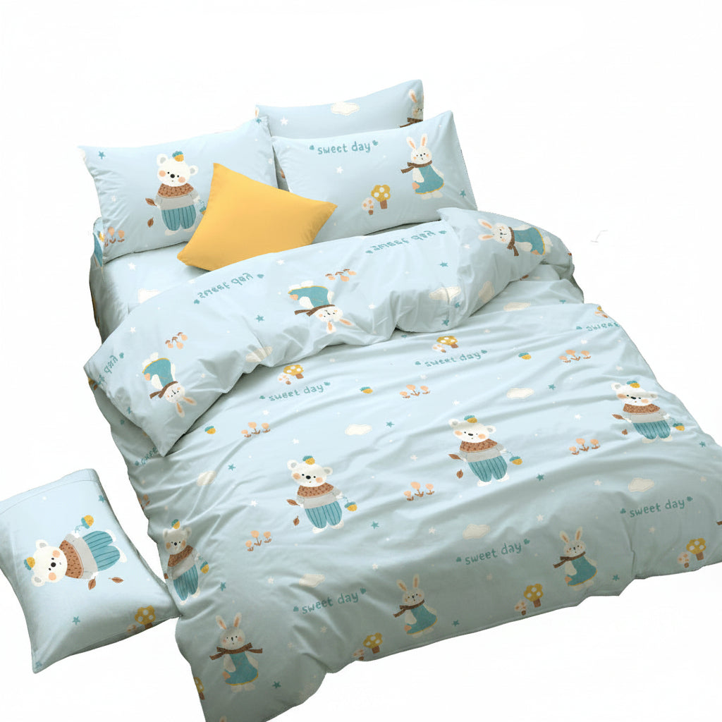 Novelle Fun Land Fitted Bedsheet Set | Cotton Non-Iron 900TC