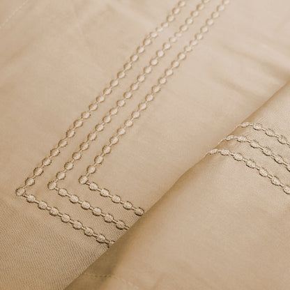 Jean Perry 100% Combed Cotton Sateen Hotel Series Embroidery Quilt Cover Set - 1100TC [B2]